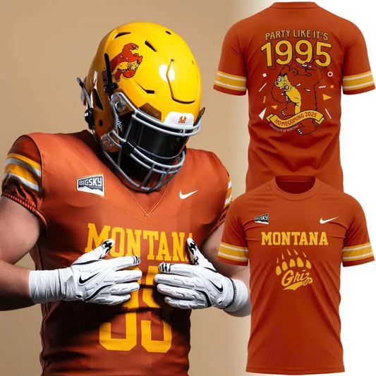 1995 Montana Grizzlies Throwbacks Uniform T-Shirt