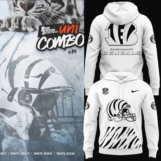 Men's Nike White Cincinnati Bengals "White Bengals" Hoodie
