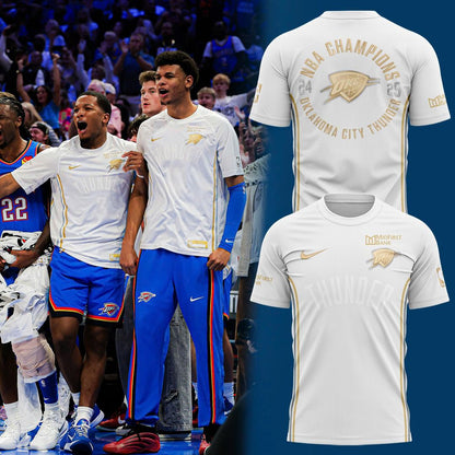 OKC Thunder 2025 Ring Ceremony White Nike T-shirt