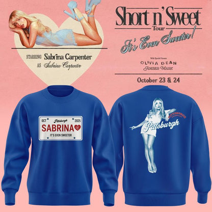 Exclusive Version Short N' Sweet Tour Pittsburgh Sweat 2025
