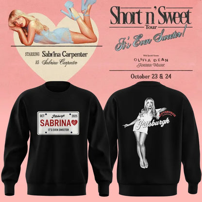 Exclusive Version Short N' Sweet Tour Pittsburgh Sweat 2025