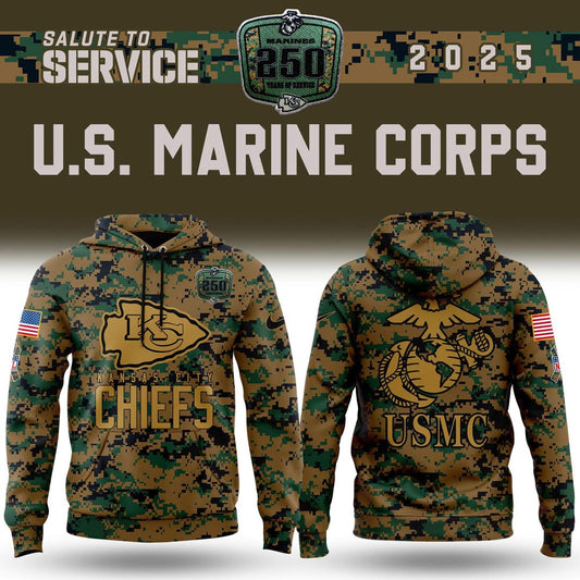 Kansas City Chiefs 2025 NFL Salute to Service Army 250 Limited Edition Hoodie
