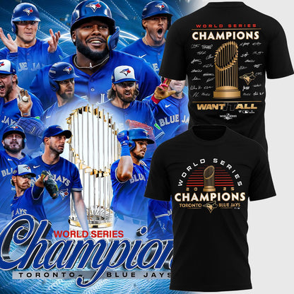 Limited Edition Toronto Blue Jays World Series Champions 2025 Combo T-shirt