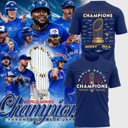 Limited Edition Toronto Blue Jays World Series Champions 2025 Combo T-shirt