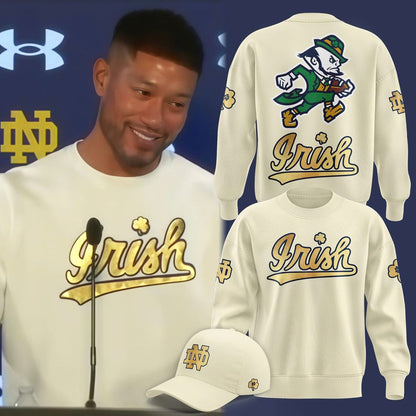 Notre Dame Football Coach Marcus Freeman 2025 New Combo SweatShirt