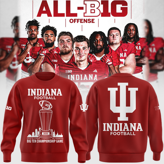 Limited Edition Indiana Football Big Ten Championship Combo Sweatshirt