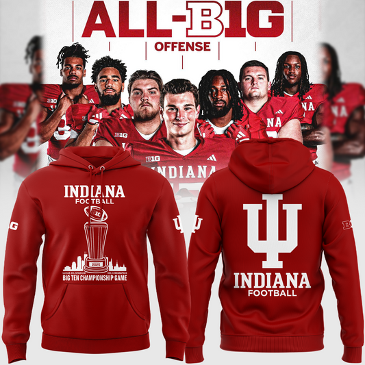 Indiana Hoosiers Football Big Ten Championship Combo Hoodie
