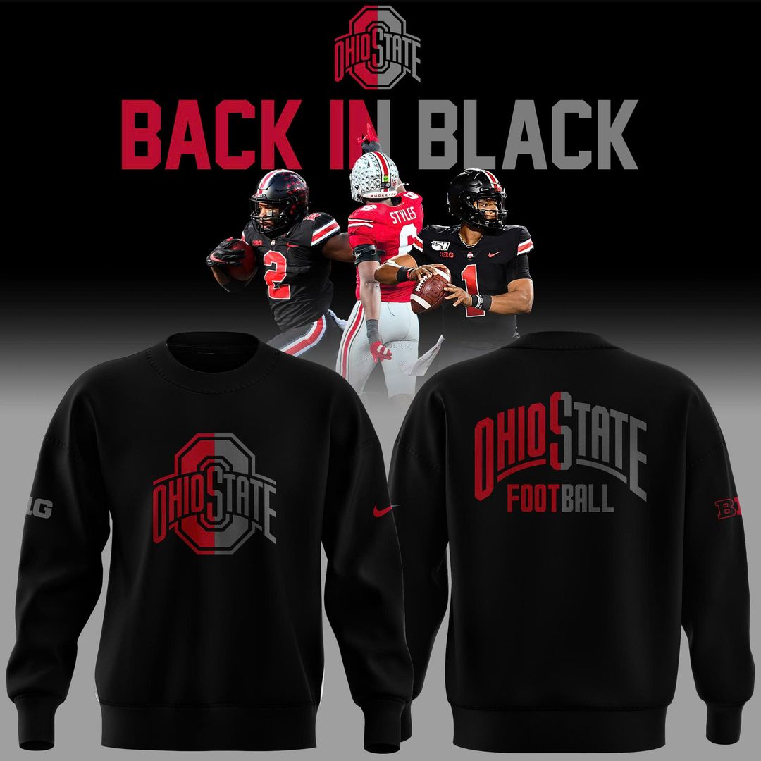 Ohio State Football "Back In Black" 2025 Combo Sweatshirt