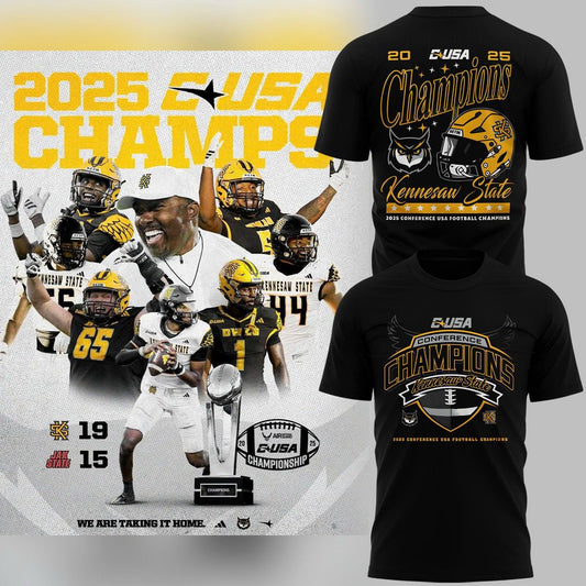 2025 limited edition t-shirt Kennesaw State Football Champions