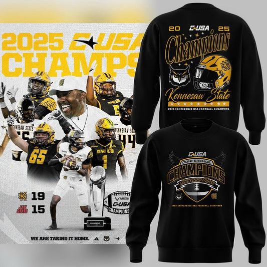 2025 limited edition sweatshirt Kennesaw State Football Champions for fans