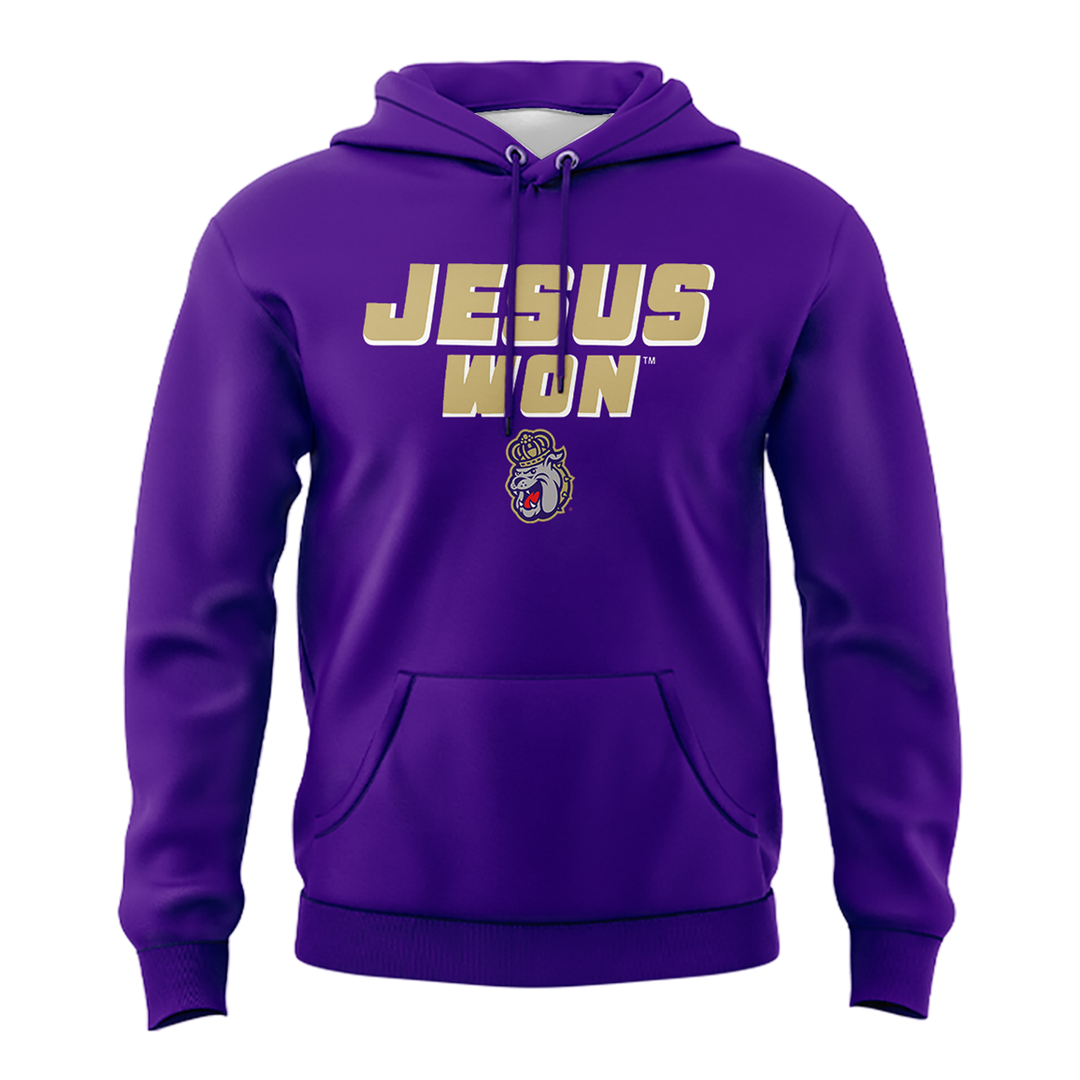 2025 limited edition Hoodie JMU Football Jesus Won