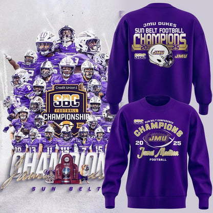2025 limited edition sweatshirt JMU Football Champions for fans