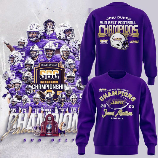 2025 limited edition sweatshirt JMU Football Champions for fans