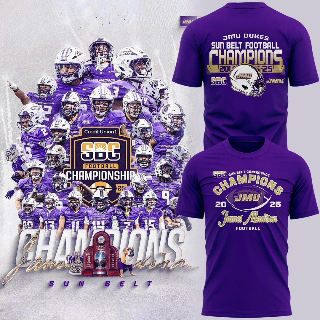 2025 limited edition t-shirt JMU Football Champions for fans