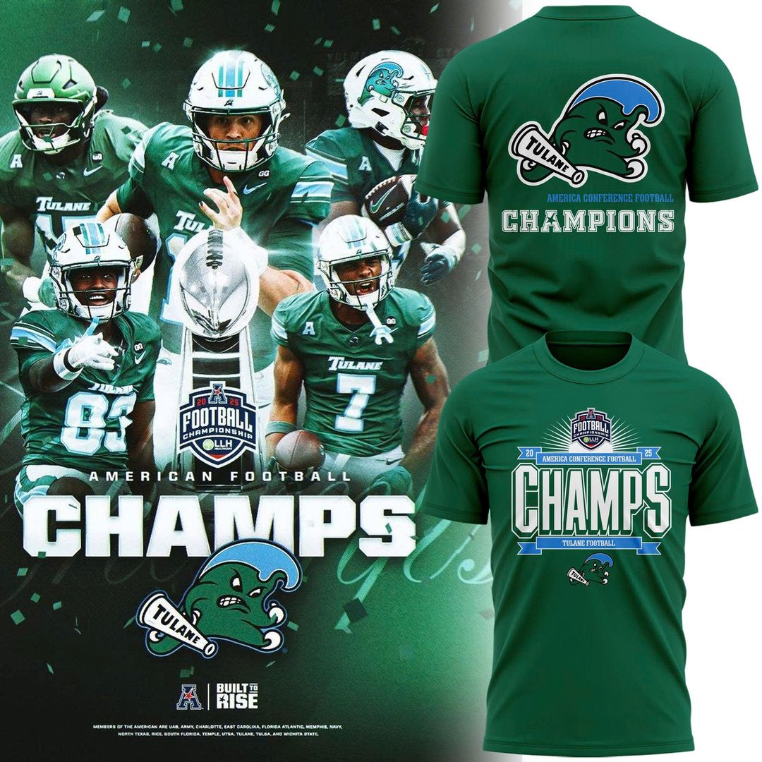 2025 limited edition t-shirt Tulane Football Champions