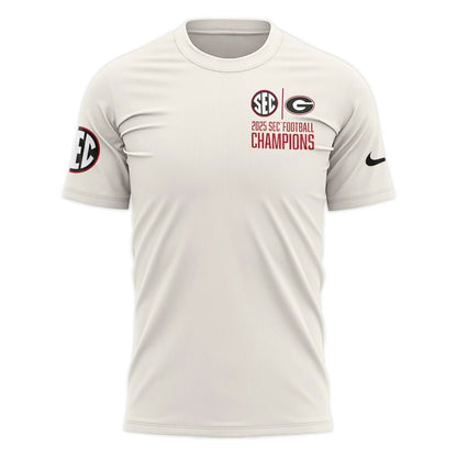 Georgia Bulldogs 2025 SEC Conference Champions Combo T-Shirt