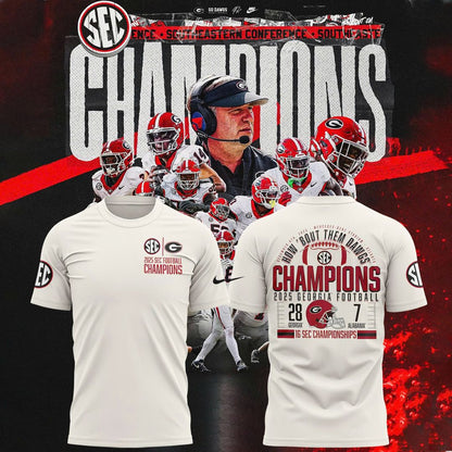 Georgia Bulldogs 2025 SEC Conference Champions Combo T-Shirt