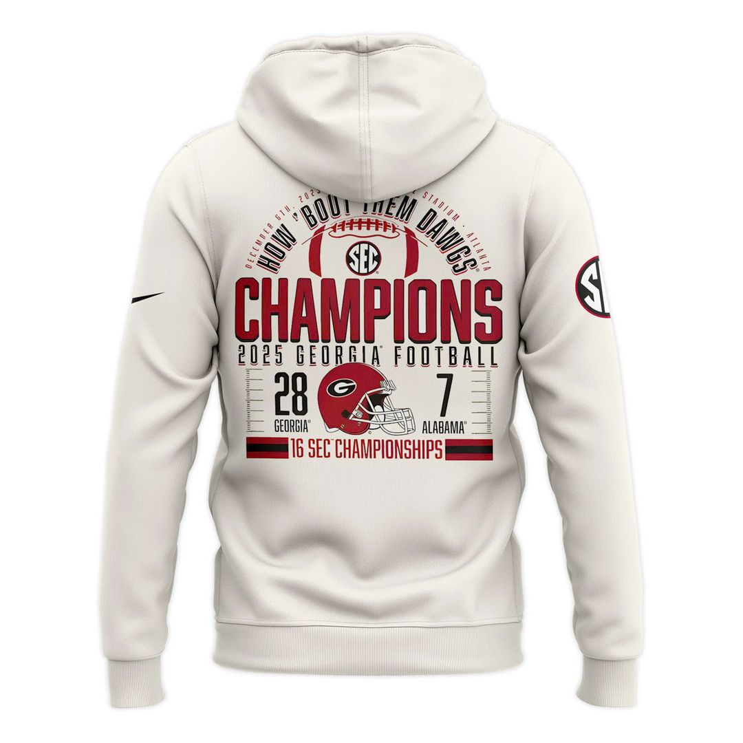 Georgia Bulldogs 2025 SEC Conference Champions Combo Hoodie