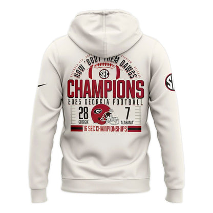 Georgia Bulldogs 2025 SEC Conference Champions Combo Hoodie