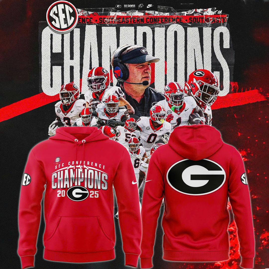 Georgia Bulldogs 2025 SEC Conference Champions Combo Hoodie