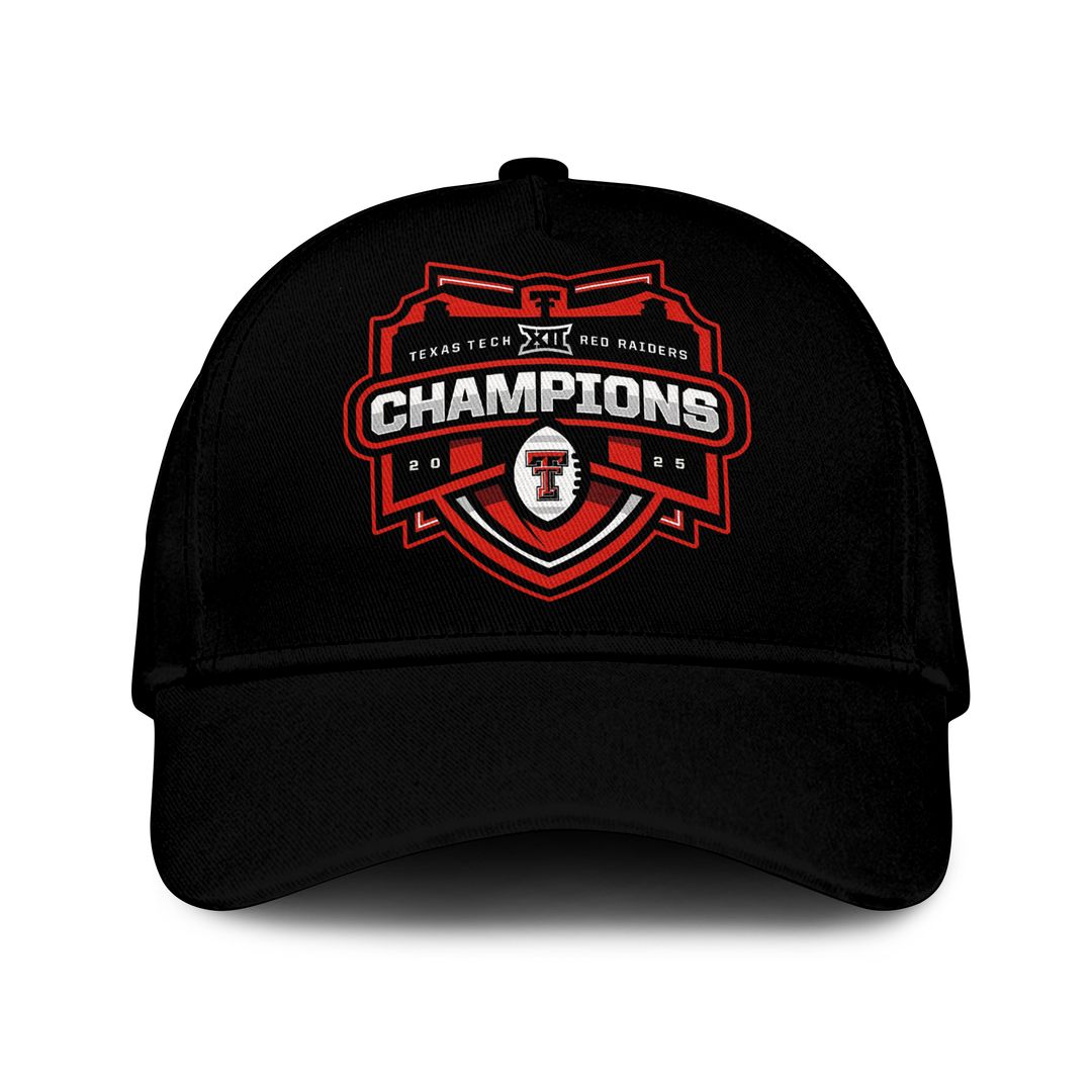 Texas Tech Red Raiders 2025 CHAMPIONS Big12 Football Combo T-shirt
