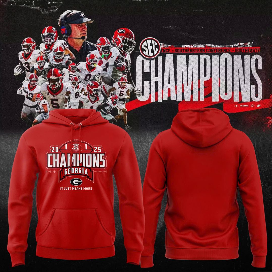 Georgia Bulldogs 2025 SEC Conference Champions Combo Hoodie