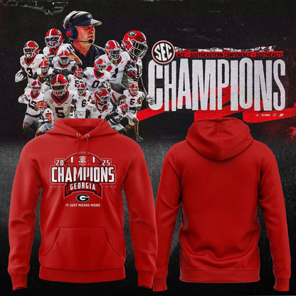 Georgia Bulldogs 2025 SEC Conference Champions Combo Hoodie