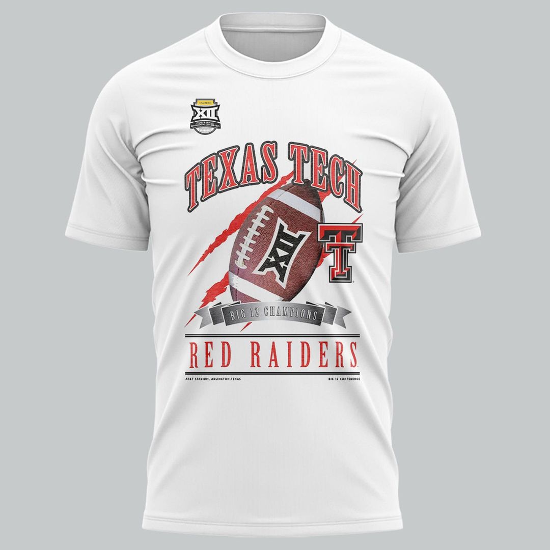 Texas Tech Red Raiders 2025 CHAMPIONS Big12 Football Combo T-shirt