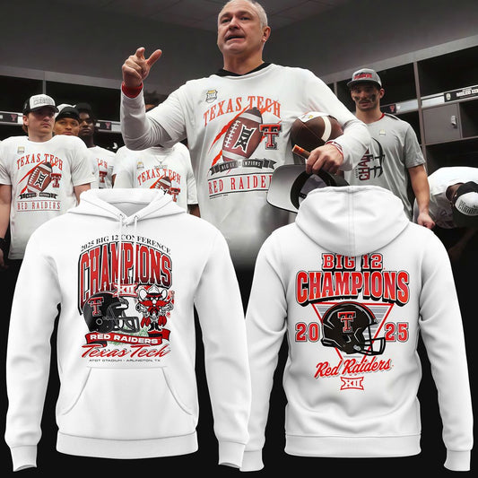 Texas Tech Red Raiders 2025 CHAMPIONS Big12 Football Combo Hoodie