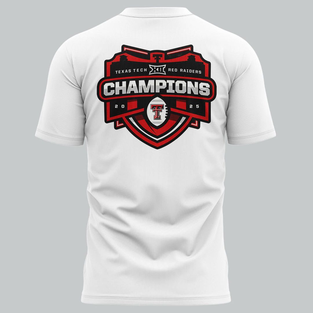 Texas Tech Red Raiders 2025 CHAMPIONS Big12 Football Combo T-shirt