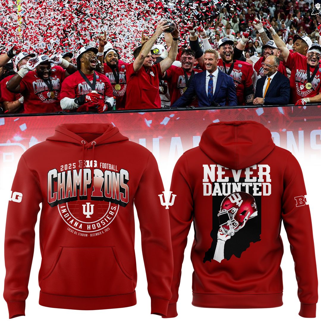 Indiana Hoosiers Football Big Ten Championship Combo Hoodie