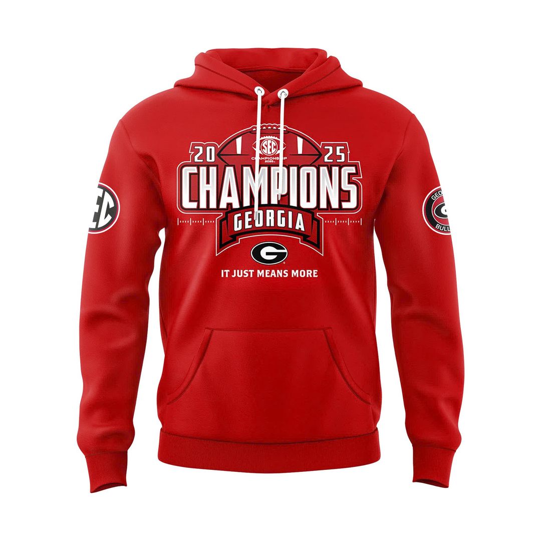 Georgia Bulldogs 2025 SEC Conference Champions Combo Hoodie