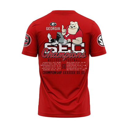 Georgia Bulldogs 2025 SEC Conference Champions Combo T-Shirt
