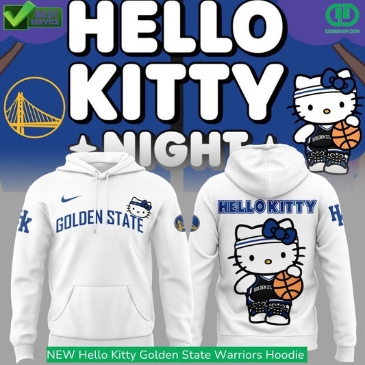 Special New Golden State Warriors x Hello Kitty Night Pink Hoodie