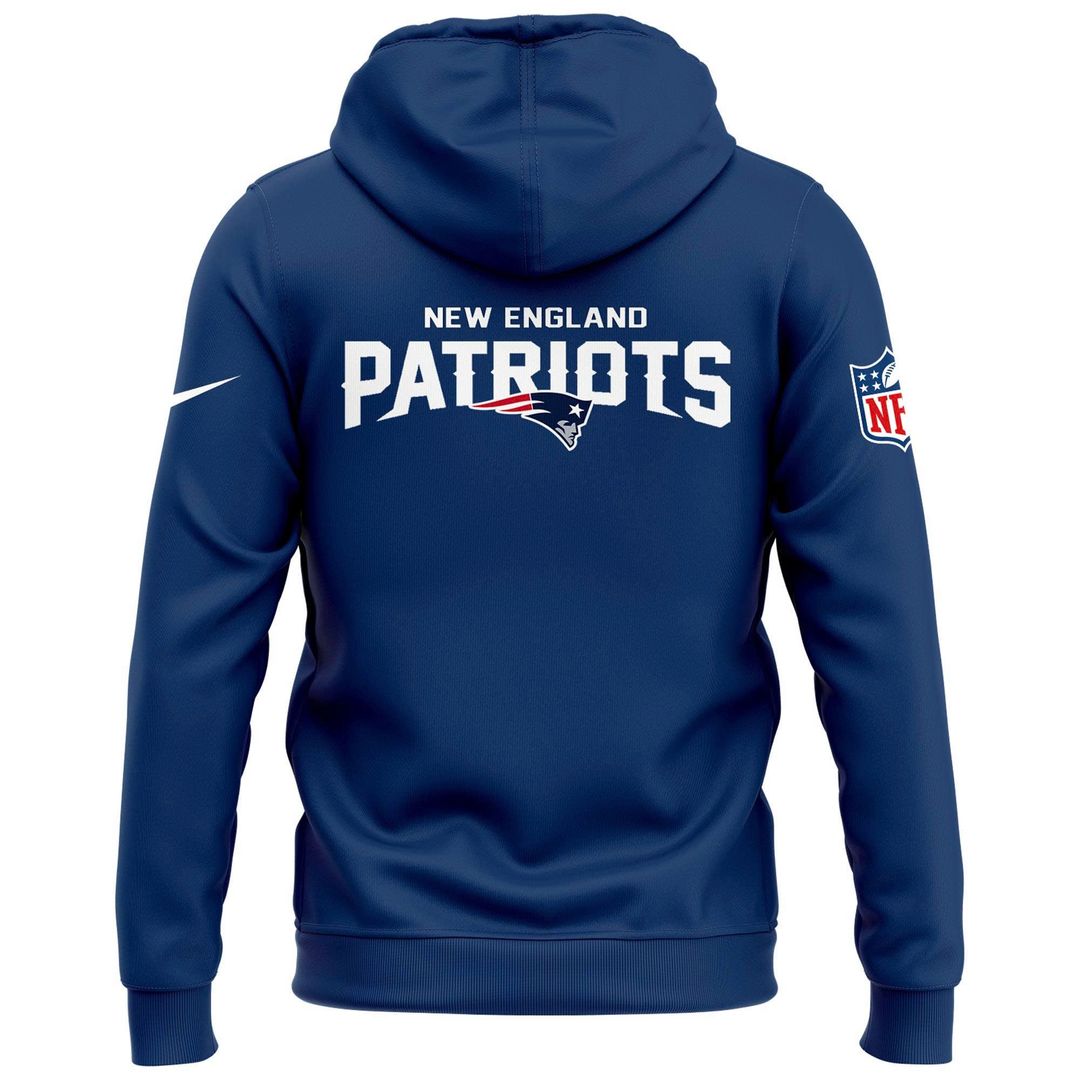 New England Patriots Navy Primetime Club Logo Hoodie