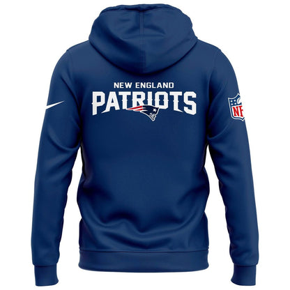 New England Patriots Navy Primetime Club Logo Hoodie