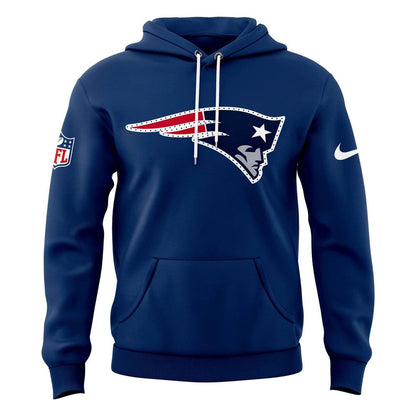 New England Patriots Navy Primetime Club Logo Hoodie