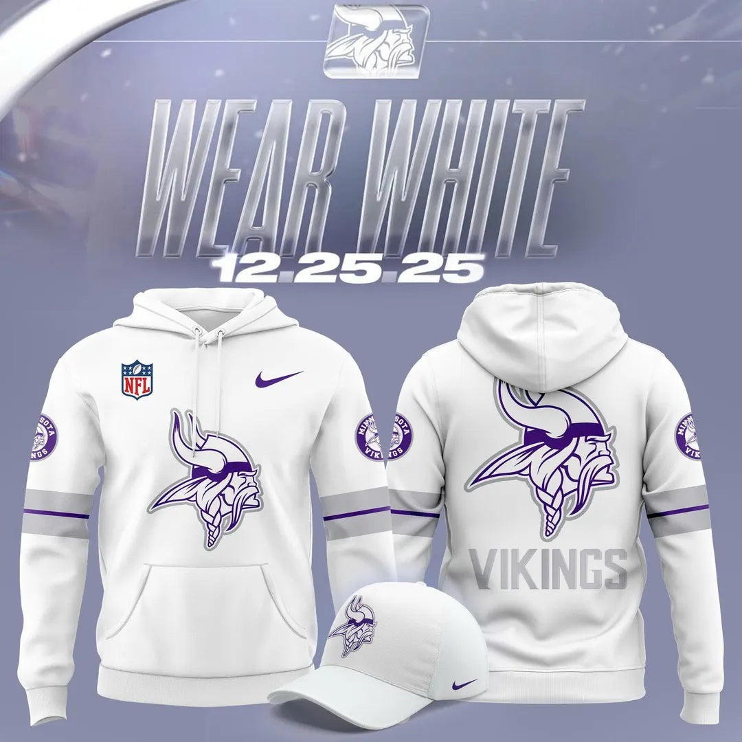 Minnesota Vikings 2025 Winter Whiteout Combo Hoodie