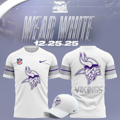 Minnesota Vikings 2025 Winter Whiteout Combo TShirt