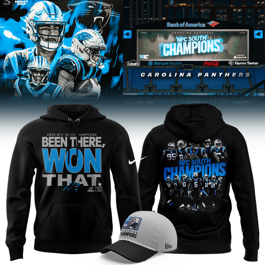 Carolina Panthers 2025 AFC EAST Division Champions "Been There Won That" Combo Hoodie
