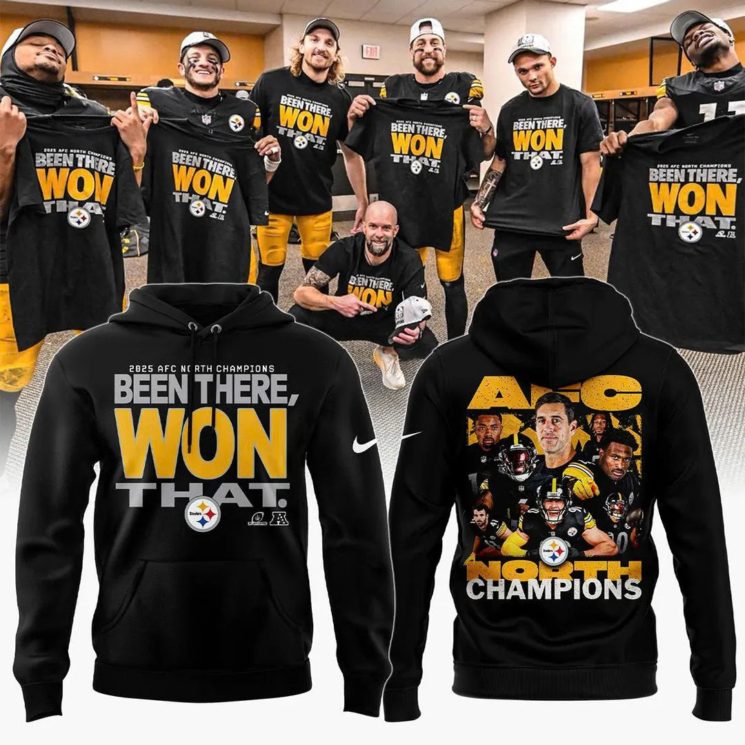 Pittsburgh Steelers 2025 AFC North Division Champions Combo Hoodie