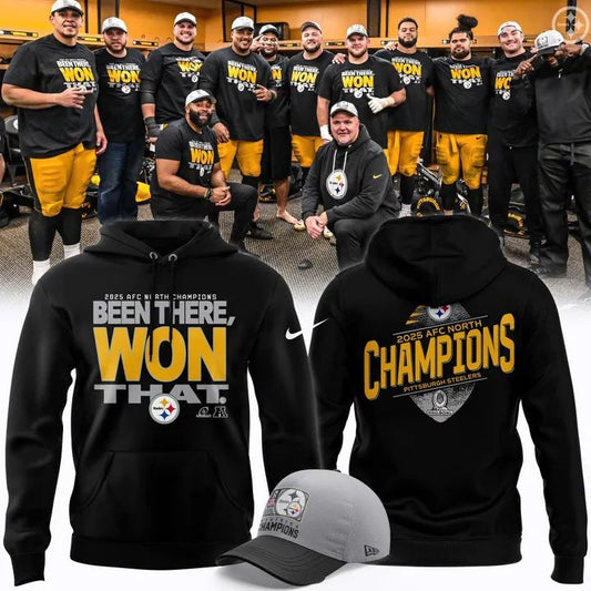 Pittsburgh Steelers 2025 AFC North Division Champions Combo Hoodie