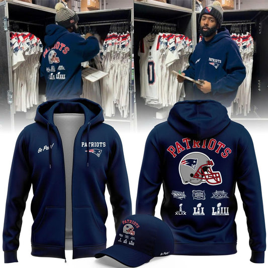 2026 Limited edition Zip Hoodie New England Patriots for fans