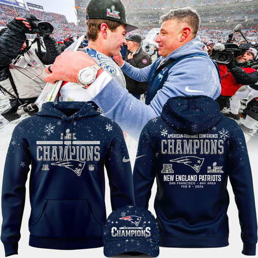 New England Patriots 2025 AFC Conference Champions Hoodie