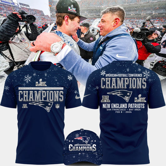 New England Patriots 2025 AFC Conference Champions T-shirt