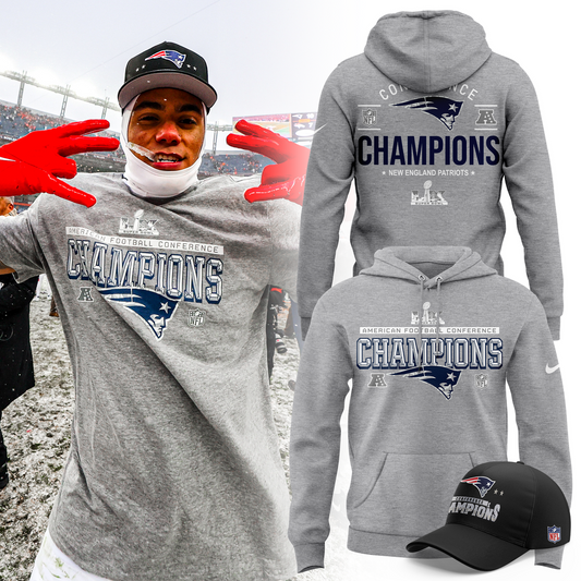 New England Patriots 2025 AFC Conference Champions Hoodie