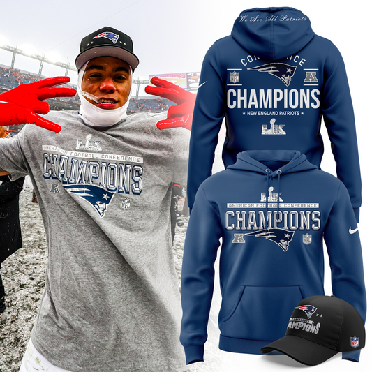 New England Patriots 2025 AFC Conference Champions Hoodie