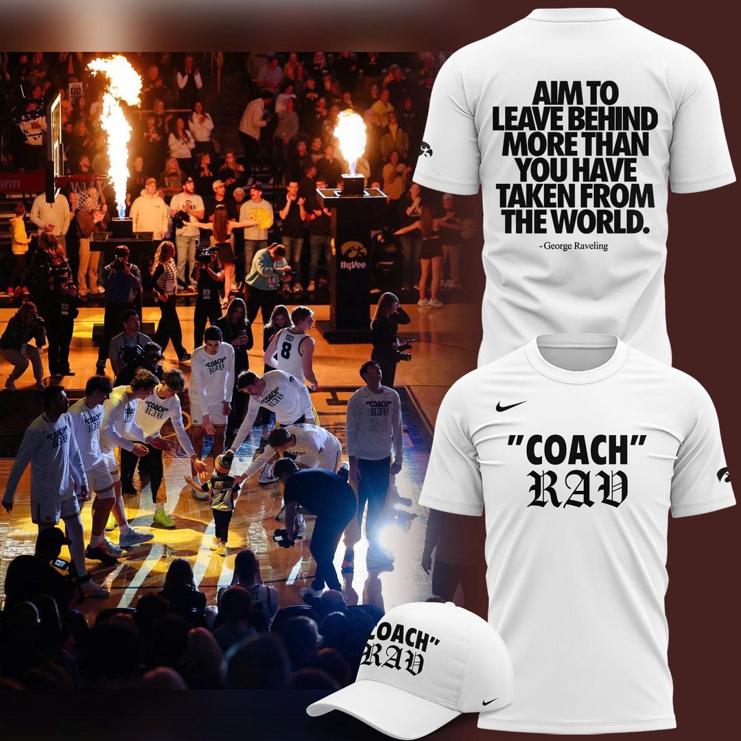 Honoring Coach Raveling Iowa Hawkeyes men's basketball Limited edition T-Shirt