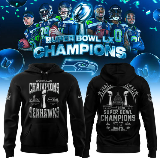 Seattle Seahawks Super Bowl LX Champions Limited Edition Hoodie