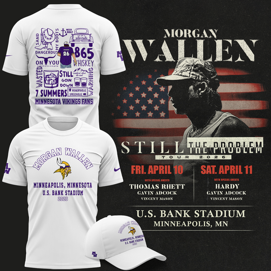 Minnesota Vikings 2026 Exclusive Morgan Wallen T-Shirt